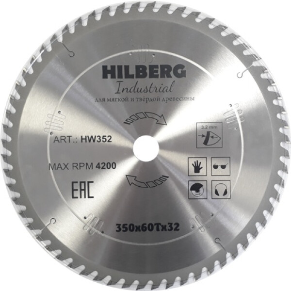 Пильный диск Hilberg HW352 350*32*60Т Пильный диск Hilberg HW352 350*32*60Т