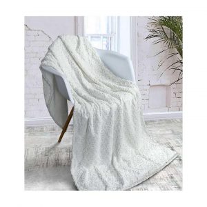 Плед Фланель с люрексом Кашмир Сильвер