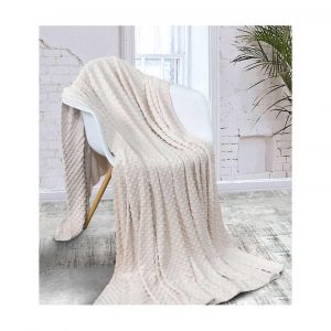 Плед Фланель с тиснением Бабблз Латте