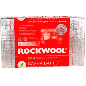 Плита теплоизоляционная ROCKWOOL САУНА БАТТС 1000х600х50 мм
