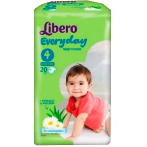 Подгузники д/детей LIBERO EVERYDAY 4 Макси (7-18кг) 20шт