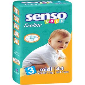 Подгузники д/детей SENSO BABY ECOLINE midi D 3-44