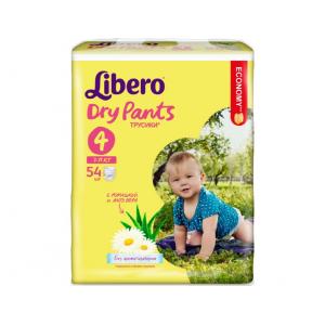 Подгузники-трусики д/детей LIBERO DRY PANTS 4 Макси (7 - 11кг) 54шт