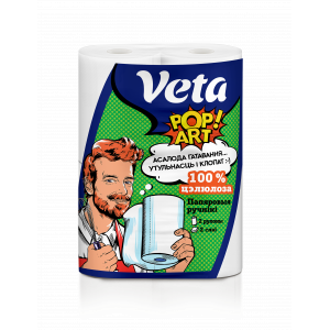 Полотенца бумажные VETA Pop art 2 рулона