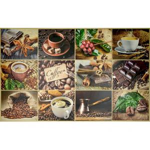 ПВХ панель (фартук кухонный) Кофейный набор 602х1002мм