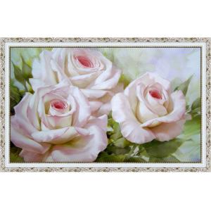 Репродукция Бело-розовые розы 60/100 1 крзб в7