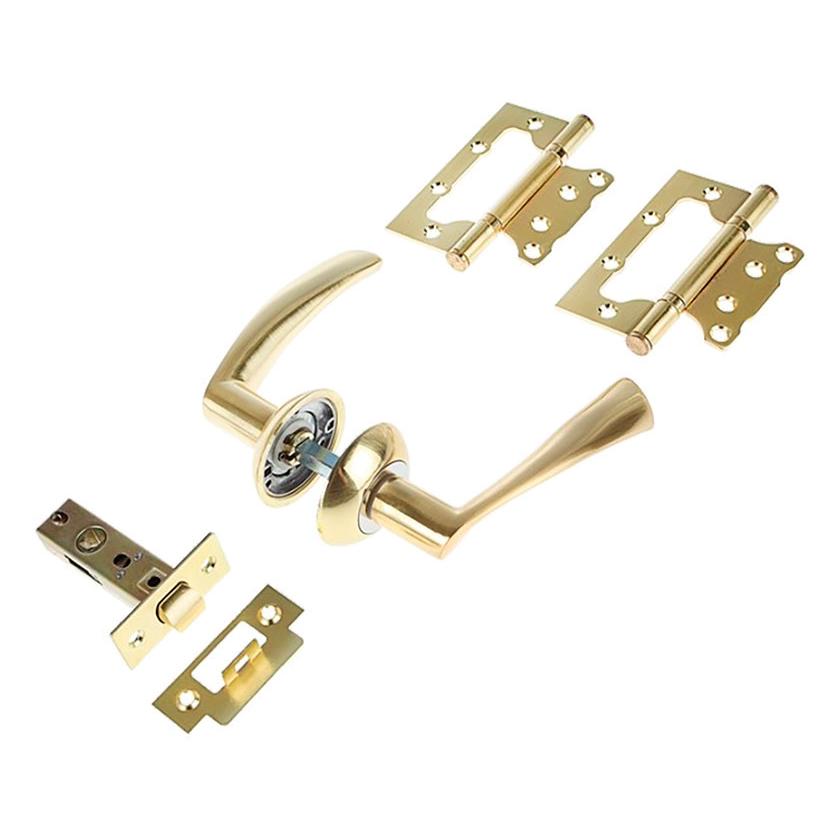 Ручки раздельные ФАБРИКА ЗАМКОВ 03-C 100 2H SG матовое золото Ручки раздельные ФАБРИКА ЗАМКОВ 03-C 100 2H SG матовое золото