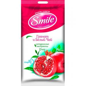 Салфетки влажные SMILE Гранат и Белый чай