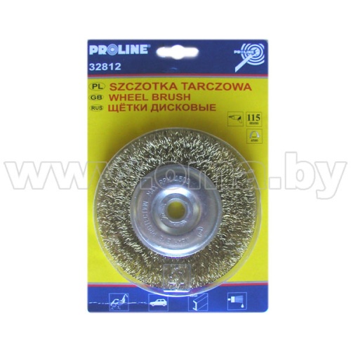 Щетка радиал. провол. ф100х13мм плоская Щетка радиал. провол. ф100х13мм плоская