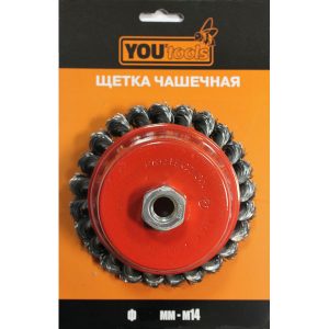 Щетка радиал. провол. жесткая ф100хМ14 (вогнут