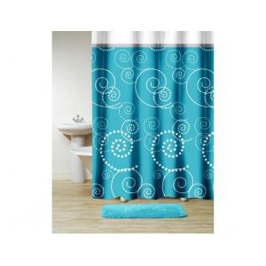 Штора для ванной 180*200см голубой