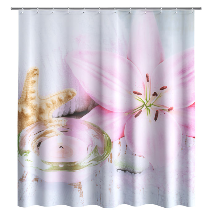 Шторка ФОТОПРИНТ для ванной Белая орхидея + набор колец в комплекте арт. PH54 Шторка ФОТОПРИНТ для ванной Белая орхидея + набор колец в комплекте арт. PH54