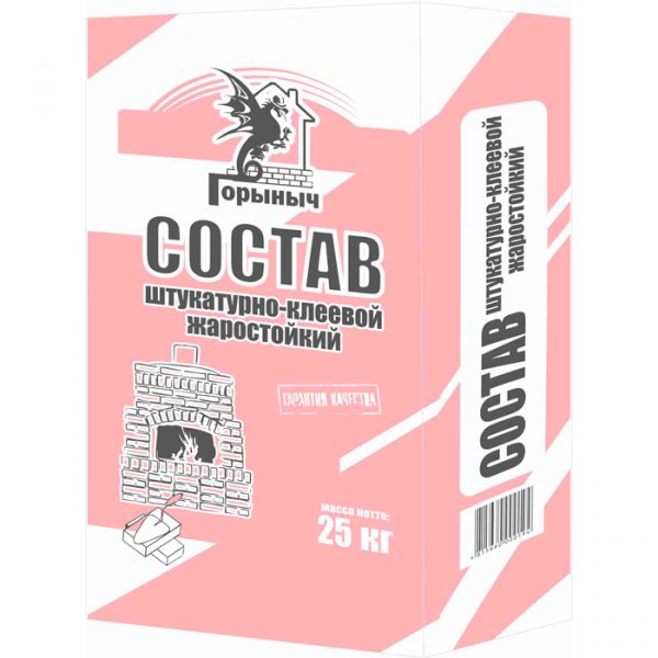 Штукатурно-клеевой жаростойкий состав Горыныч 25 кг
