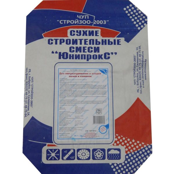 Смесь для оштукатуривания и кладки печей и каминов Uniprox 25 кг