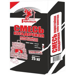 Смесь кладочная жаростойкая глино-шамотная Горыныч 25 кг