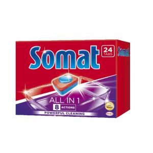 Ср-во д/посудомоечных машин SOMAT Всё-в-1 (табл.) 24 шт
