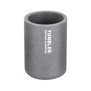 Стакан для ванной комнаты косметический DAKAR серый арт. 7780 (керамика