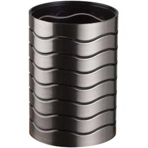 Стакан для ванной комнаты косметический LINES серебристый арт. 6324 (пластик)