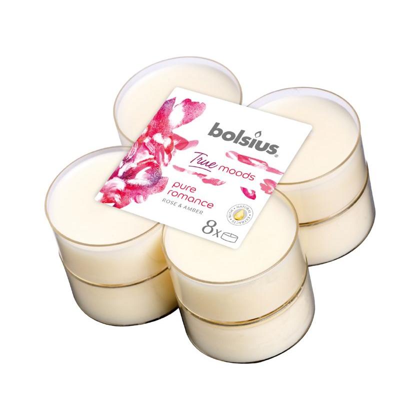 Свечи чайные ароматические МАКСИ 8 часов (коробка 8 шт) Роза и янтарь Свечи чайные ароматические МАКСИ 8 часов (коробка 8 шт) Роза и янтарь