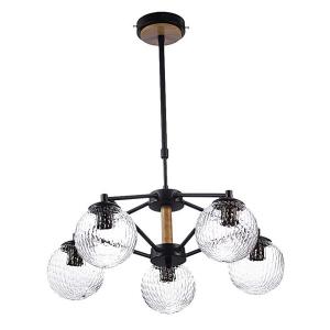 Светильник подвесной (М) НПБ 02-5х60-105 C890/5 черный/коричневый (5*60Вт