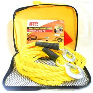 Трос буксировочный коса 3т (с крюками)