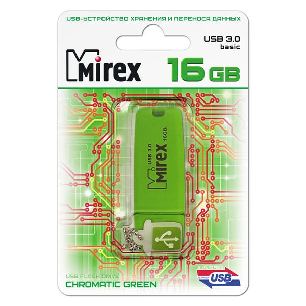 USB Flash MIREX Chromatic Green 16GB (13600-FM3CGN16) USB Flash MIREX Chromatic Green 16GB (13600-FM3CGN16)