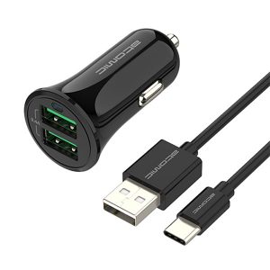 Устройство зарядное автомоб. Atomic C240T с кабелем Type C