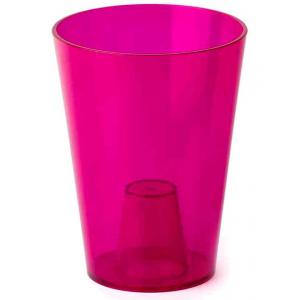 Ваза для орхидей прозрачно-малиновый 1