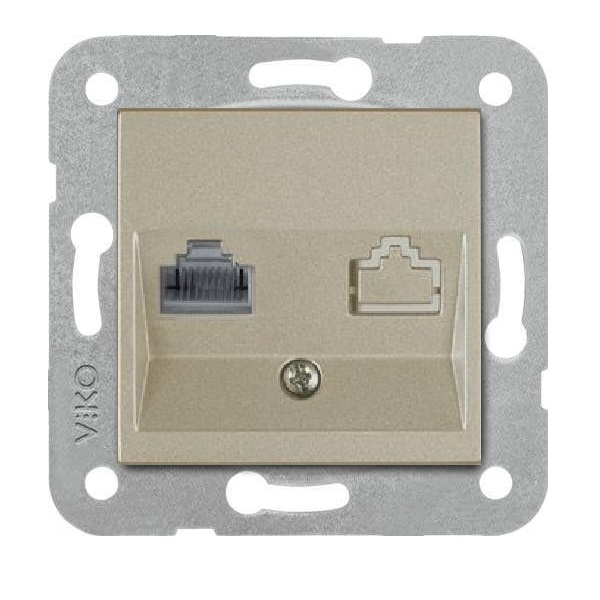 VIKO NOVELLA бронза Розетка комп. 1*RJ45 (без рамки) 92105232 VIKO NOVELLA бронза Розетка комп. 1*RJ45 (без рамки) 92105232