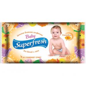 Влажные салфетки SUPER FRESH для детей и мам 60