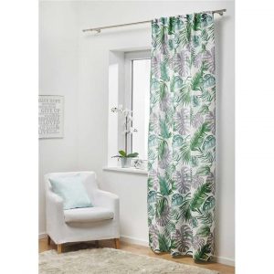 ЗАНАВЕСКА EKWUP 140Х245 ЗЕЛЕНЬНА ПЕТЛЯХ