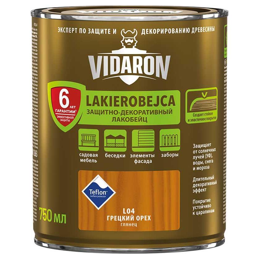 Защитно-декоративный состав Vidaron Lakierobejca (Орех грецкий) 2.5 л Защитно-декоративный состав Vidaron Lakierobejca (Орех грецкий) 2.5 л