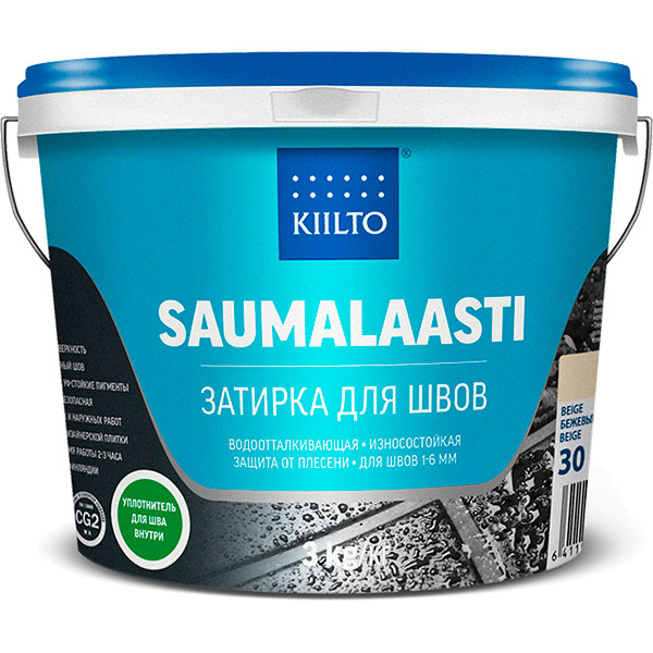 Затирка для швов Kiilto Saumalaasti 41 средне-серый 3кг Затирка для швов Kiilto Saumalaasti 41 средне-серый 3кг
