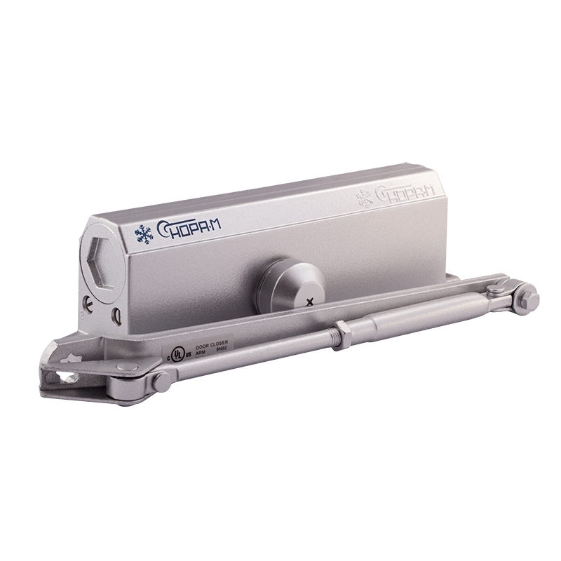 Доводчик дверной №5S до 160 кг серый морозост. Доводчик дверной №5S до 160 кг серый морозост.