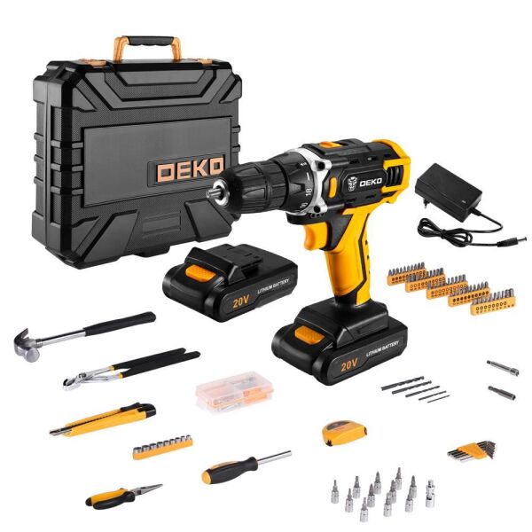 Дрель-шуруповерт Deko DKCD20FU-Li SET 195 063-4135 (с 2-мя АКБ Дрель-шуруповерт Deko DKCD20FU-Li SET 195 063-4135 (с 2-мя АКБ