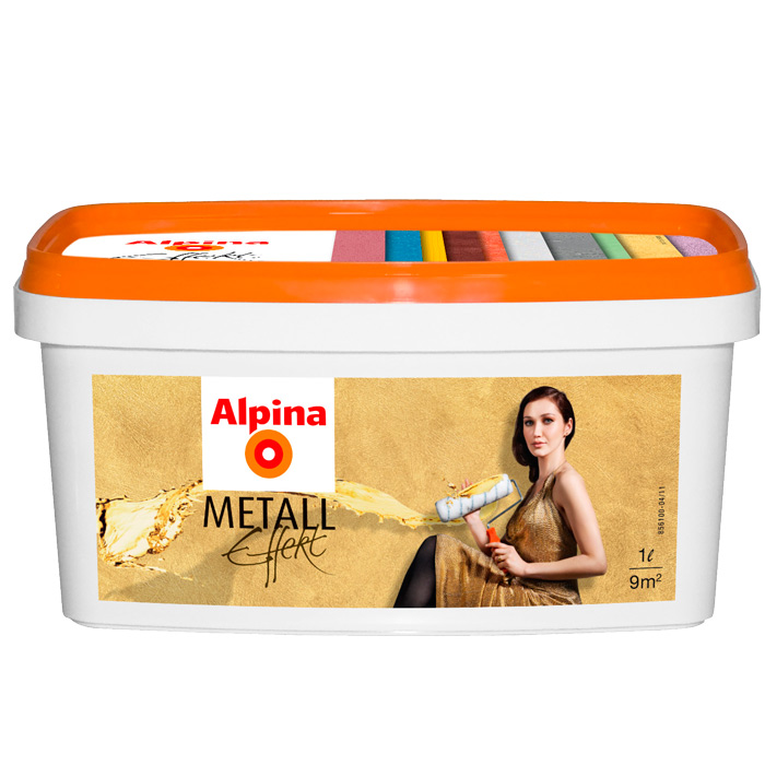 Краска Alpina Effekt Metall Silber 1л Краска Alpina Effekt Metall Silber 1л