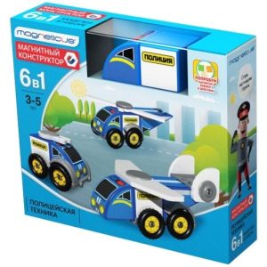 Магнитный конструктор MAGNETICUS Полицейская техника 6 в 1 (BLO-002-02)