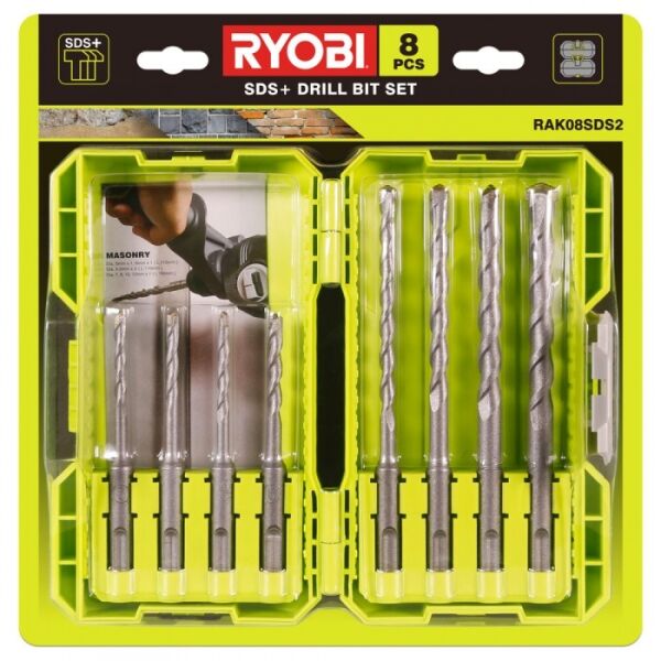 Набор буров Ryobi RAK08SDS2 (5132004209) 8 предметов Набор буров Ryobi RAK08SDS2 (5132004209) 8 предметов