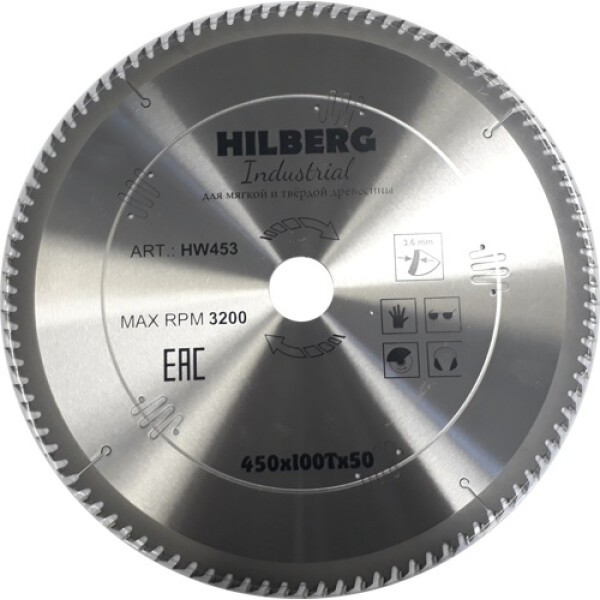 Пильный диск Hilberg HW453 450*50*100Т Пильный диск Hilberg HW453 450*50*100Т