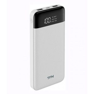 Портативное зарядное устройство TFN Slim Duo LCD 10000mAh (белый)