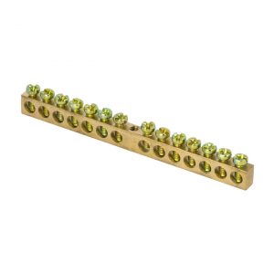 Шина PEN"ноль-земля"(6х9мм) 14 отв.латунь крепеж по центру EKF PROxima sn0