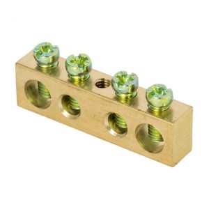 Шина PEN"ноль-земля"(6х9мм) 4 отв.латунь крепеж по центру EKF PROxima sn0