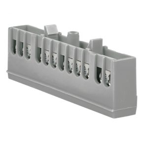 Шина "фаза"L(6х9мм)12отв.латунь серый изолир.корпус на DIN-рейк EKFPROxima