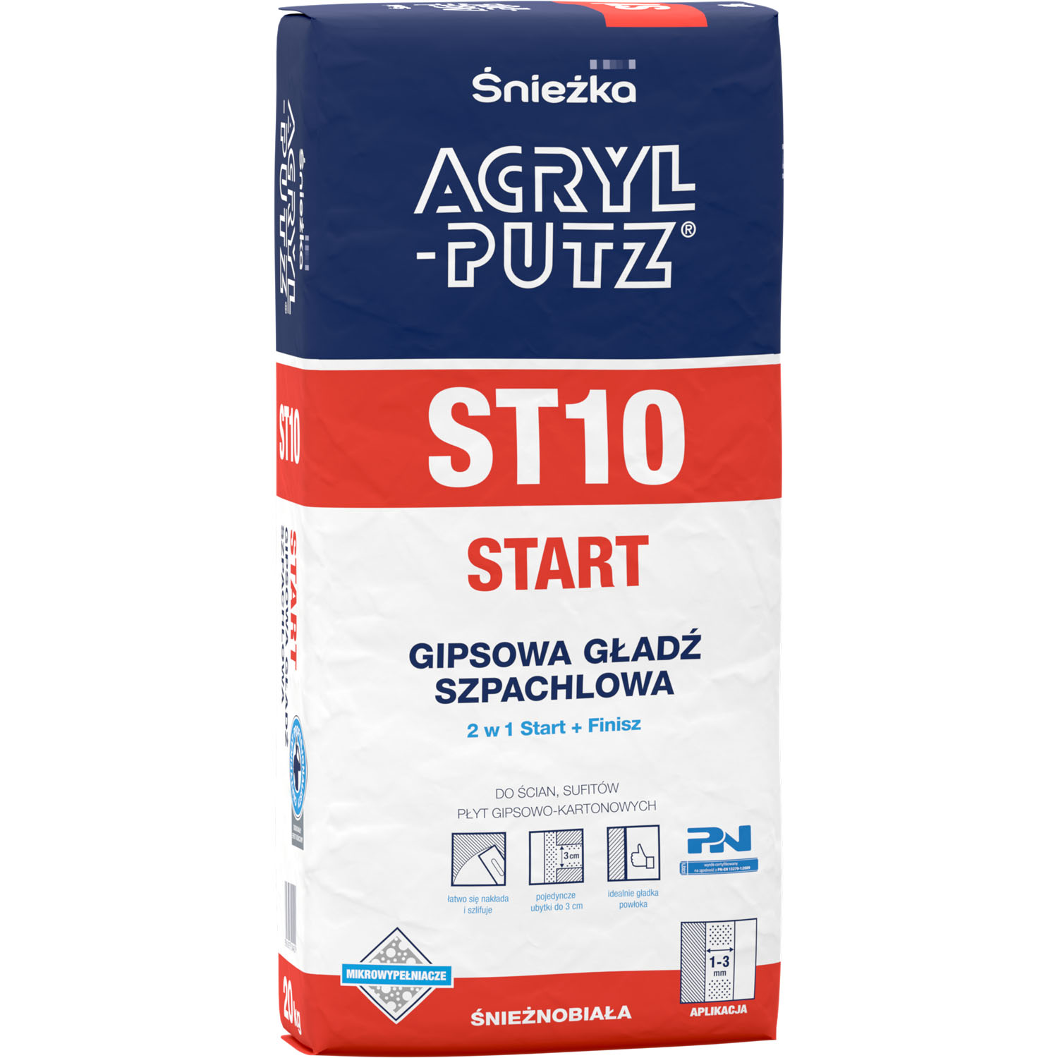 Шпатлевка Sniezka Acryl-Putz Start ST10 20 кг Шпатлевка Sniezka Acryl-Putz Start ST10 20 кг