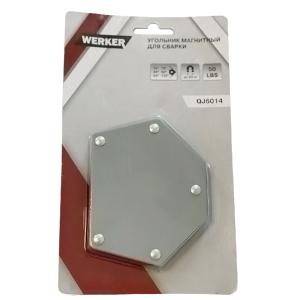 Угольник магнитный для сварки WERKER QJ6014 (4"-30°45°60°75°90°135° 50LBS/сила до23кг)