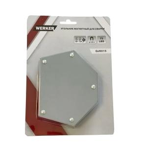 Угольник магнитный для сварки WERKER QJ6015 (5"-30°45°60°75°90°135° 75LBS/сила до35кг)